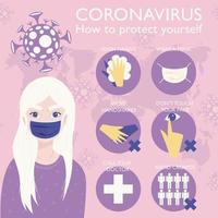 Infografik für Coronavirus 2019-ncov vektor