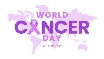 Lycklig värld cancer dag begrepp vektor