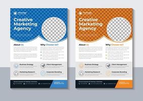 kreatives Business-Flyer-Design, Corporate-Flyer-Vorlage, Broschüren-Design, Marketing, Professional, Layout, Jahresbericht, Pro-Vektor vektor