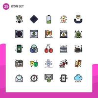 25 kreativ ikoner modern tecken och symboler av meddelande hjärta batteri kärlek låg redigerbar vektor design element