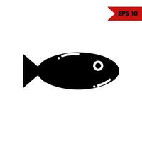 Illustration des Fisch-Glyphen-Symbols vektor