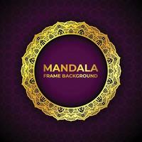 luxuriöses goldenes Mandala-Rahmendesign vektor