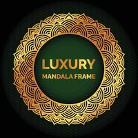 luxuriöses goldenes Mandala-Rahmendesign vektor