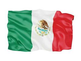3d mexico flagga nationell tecken symbol vektor