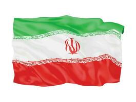 3D-Iran-Flagge nationales Zeichensymbol vektor