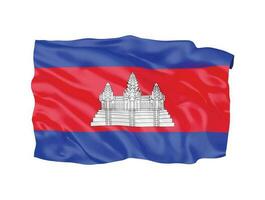 3d cambodia flagga nationell tecken symbol vektor