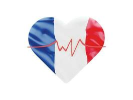 frankreich flagge mit liebessymbol internationales nationales zeichensymbol