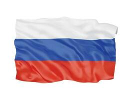 3d ryssland flagga nationell tecken symbol vektor