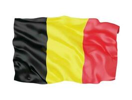 3d belgien flagga nationell tecken symbol vektor