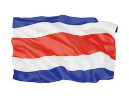 3d costa rica flagge nationales zeichensymbol vektor