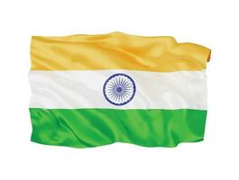3d Indien flagga nationell tecken symbol vektor