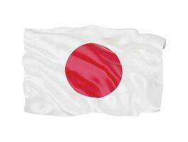 3D-Japan-Flagge nationales Zeichensymbol vektor