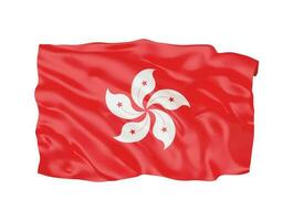 3d hong kong flagga nationell tecken symbol vektor