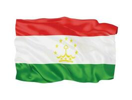 3d tadzjikistan flagga nationell tecken symbol vektor