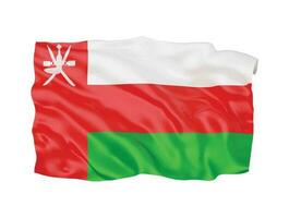 3D-Oman-Flagge nationales Zeichensymbol vektor