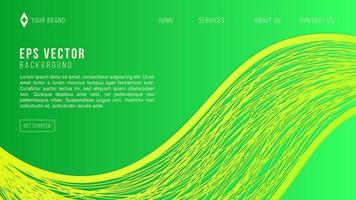 abstrakte grüne flüssigkeitsfahnenschablone für website-seite. modernes Hintergrunddesign. Farbverlauf. dynamische Wellen. Zusammensetzung flüssiger Formen. geeignet für Web-Banner vektor