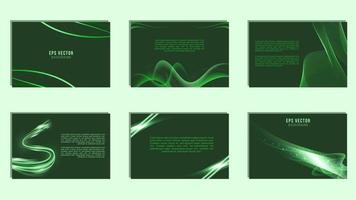 Reihe von Hintergrundbannern. voller Farben, hellgrüne Abstufungen vektor
