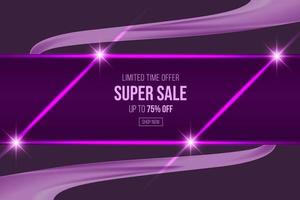 Super-Sale-Banner-Template-Design für Medienaktionen und Social-Media-Promo vektor