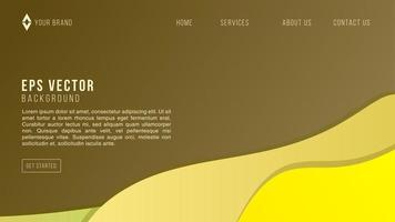 Brauner und gelber Minimalismus-Hintergrund in großer Bildschirmgröße der Webseite vektor