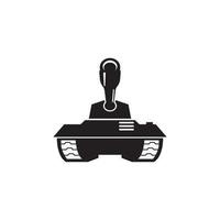 Kampfpanzer-Symbol-Logo-Vektor-Design-Vorlage vektor