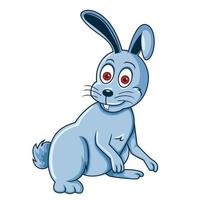 blå kanin vektor illustration