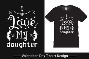 glückliches valentinstag-t-shirt-design, vektor, typografie freier vektor