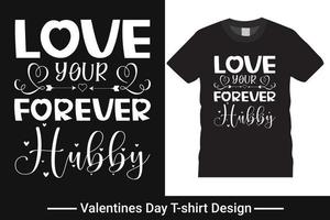 glückliches valentinstag-t-shirt-design, vektor, typografie freier vektor