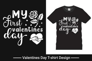 Happy Valentine's Day T-Shirt Design, Vektor, Grafik, Typografie Pro-Vektor vektor