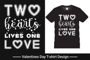 glückliches valentinstag-t-shirt-design, vektor, typografie freier vektor