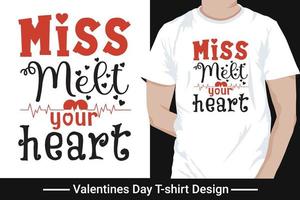 valentine t-shirt fri vektor