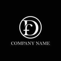 brev df logotyp design inspiration, rena och duktig brev namn logotyp vektor