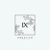 ix Schönheitsvektor-Anfangslogokunst, Handschriftlogo der Anfangsunterschrift, Hochzeit, Mode, Schmuck, Boutique, Blumen und Pflanzen mit kreativer Vorlage für jedes Unternehmen oder Geschäft. vektor