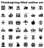 Thanksgiving-Glyphen-Symbolstil vektor