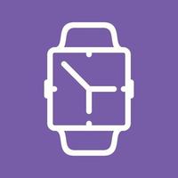 Symbol für farbigen Hintergrund der Uhr-App-Linie vektor