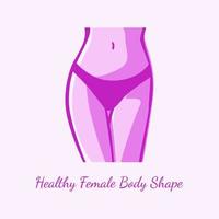 gesunde weibliche Frau Körper Fitness Form Symbol Zeichen Design Vektor, Fitness-Banner-Werbung vektor