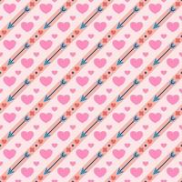 rosa hjärta grön prickar pastell rosa bakgrund vektor sömlös mönster, element för dekorera valentine kort, flanell tartan enkel tyg textil- utskrift, tapet och papper omslag