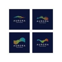 aurora-logo-design-ikonen-illustrations-vektorschablone vektor