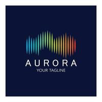 aurora logotyp design ikon illustration vektor mall