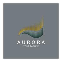 aurora logotyp design ikon illustration vektor mall