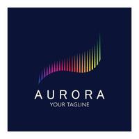 aurora-logo-design-ikonen-illustrations-vektorschablone vektor