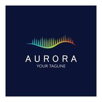 aurora-logo-design-ikonen-illustrations-vektorschablone vektor