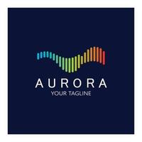 aurora-logo-design-ikonen-illustrations-vektorschablone vektor