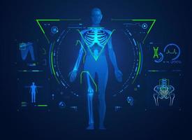 Scifi-Anatomie-Schnittstelle vektor