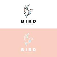 Vogellogo, Vogelflügelvektor, minimalistisches Design, für Produktbranding, Vorlagensymbolillustration vektor