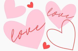 Herz-Liebe-Vektor-Illustration. liebes- und valentinsgrußkonzept vektor