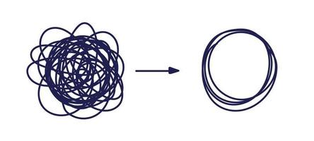 ängstliche Gedanken aufgrund von Stress, Angst. psychische Störung. Konzept der psychischen Gesundheit. flache vektorillustration vektor