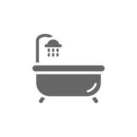 Badewanne-Icon-Design-Vektor-Vorlage vektor