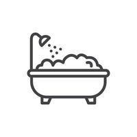 Badewanne-Icon-Design-Vektor-Vorlage vektor