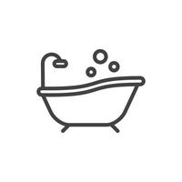 Badewanne-Icon-Design-Vektor-Vorlage vektor