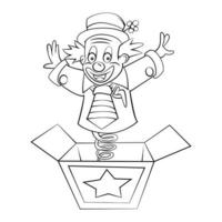 clown låda skiss illustration vektor